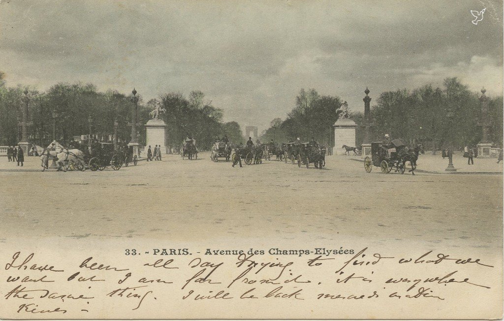 ZZ33. - PARIS. - Avenue des Champs-Elysées (vue 2 color).jpg