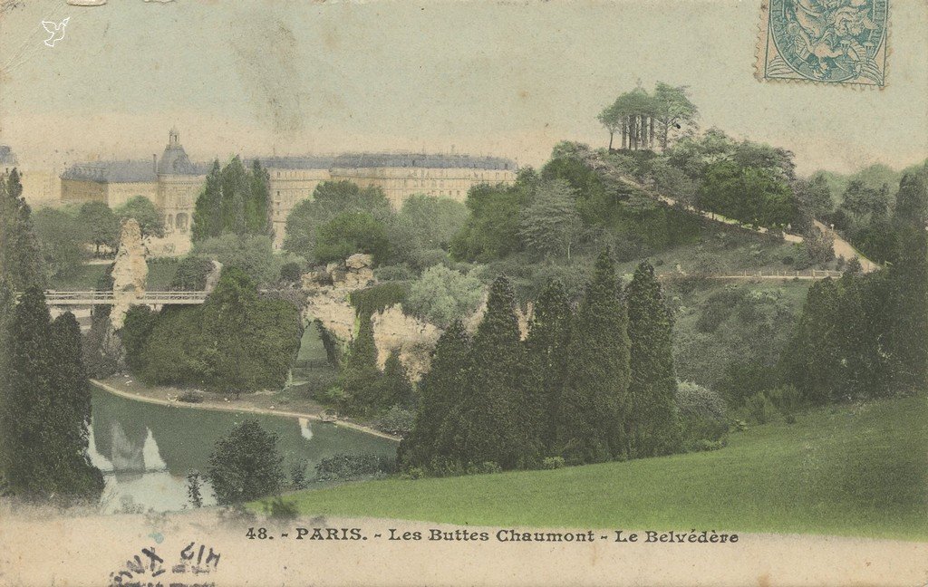 ZZ48. - PARIS. - Les Buttes Chaumont - Le Belvédère.jpg