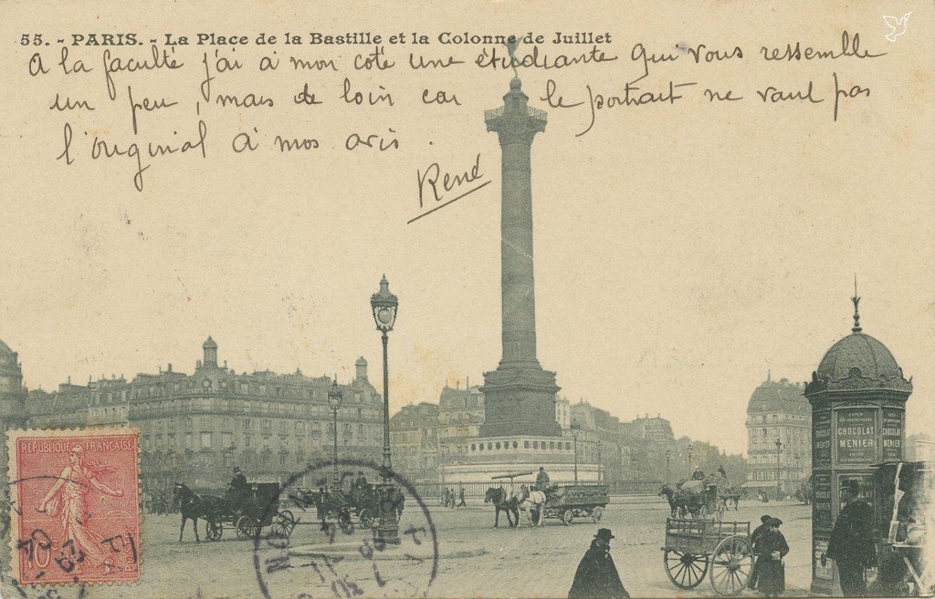 ZZ55. - PARIS. - La Place de la Bastille et la Colonne de Juillet.jpg