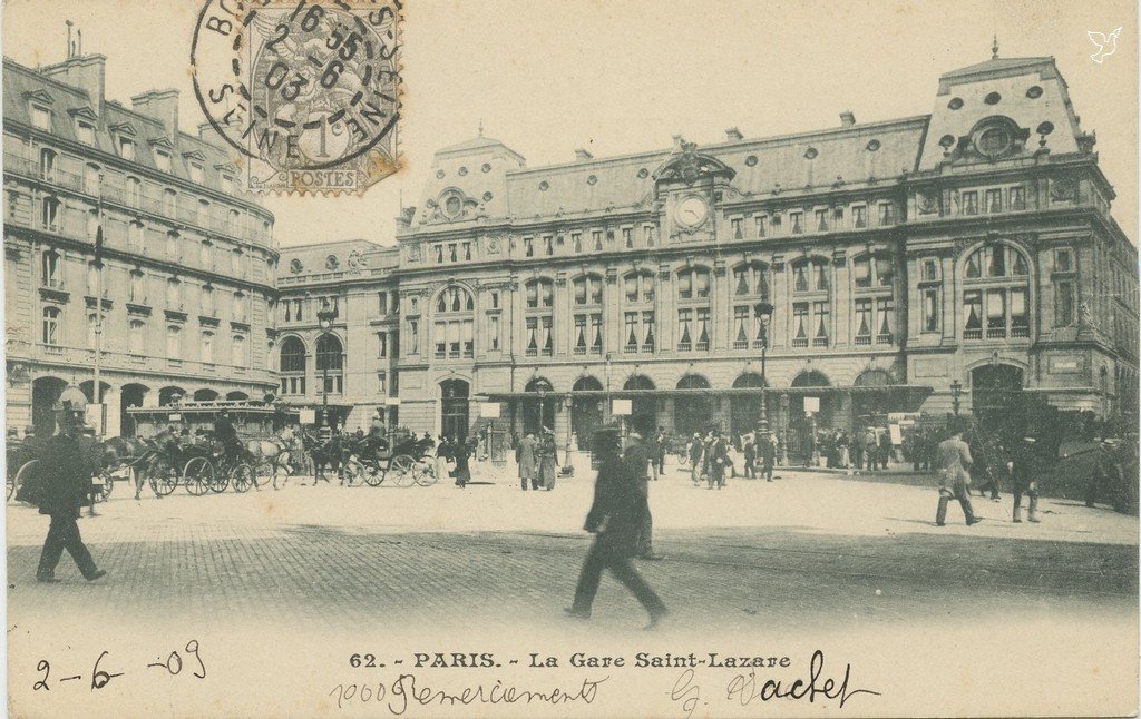 ZZ62. - PARIS. - La Gare Saint-Lazare.jpg