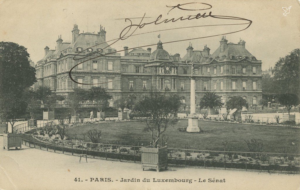 ZZ41. - PARIS. - PARIS. - Jardin du Luxembourg - Le Sénat (vue 1).jpg