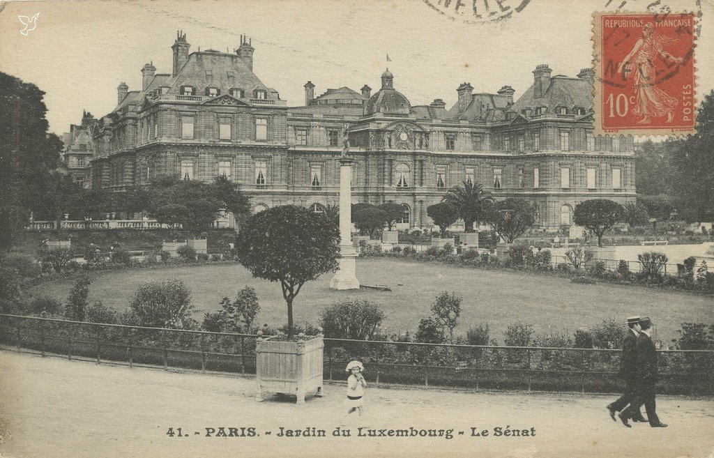 ZZ41. - PARIS. - PARIS. - Jardin du Luxembourg - Le Sénat (vue 2).jpg