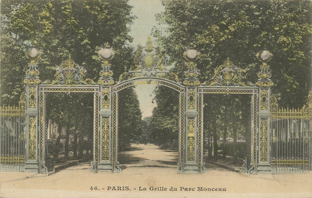 ZZ46. - PARIS. - La Grille du Parc Monceau (vue 1).jpg