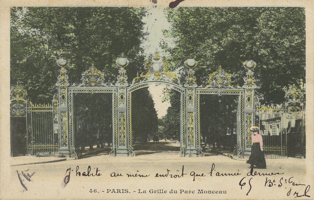 ZZ46. - PARIS. - La Grille du Parc Monceau (vue 2).jpg