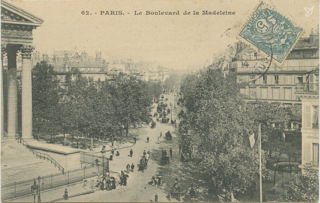 ZZ62. - PARIS. - Le Boulevard de la Madeleine.jpg