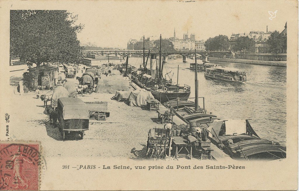 Z - 201 - La Seine, vue prise du Pont ds Saints Pères.jpg