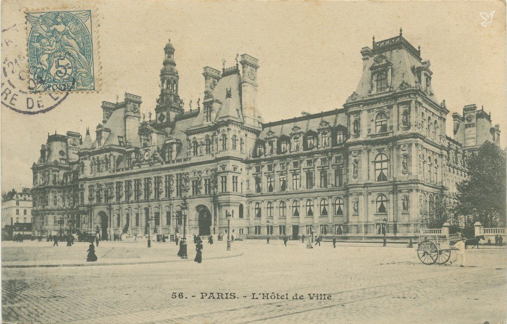 ZZ56. - PARIS. - L'Hôtel de Ville (n&b).jpg
