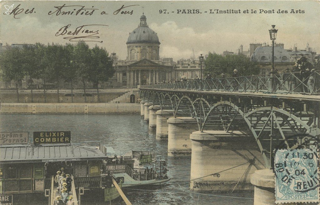 ZZ97. - PARIS. - L'Institut et le Pont des Arts.jpg