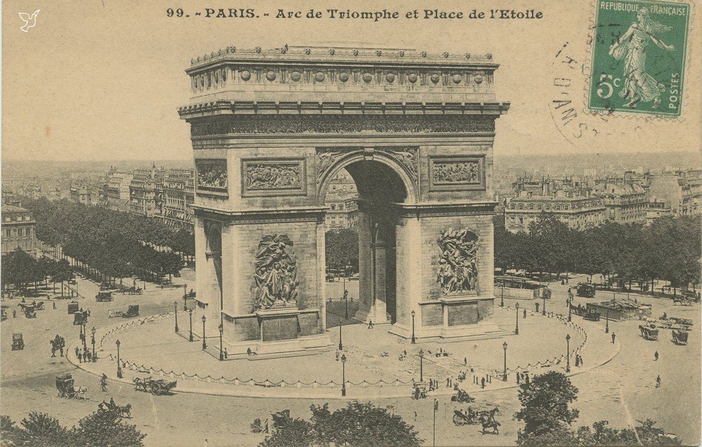 ZZ99. - PARIS. - Arc de Triomphe et Place de l'Etoile.jpg