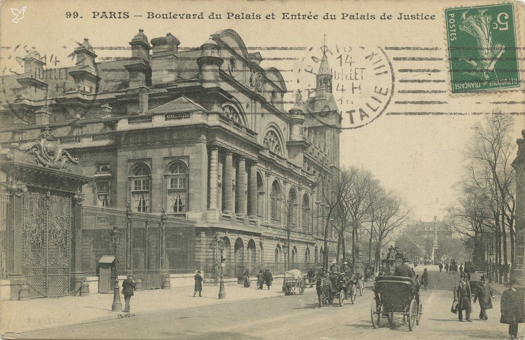 ZY99. PARIS -Boulevard du Palais et Entrée du Palais de Justice.jpg