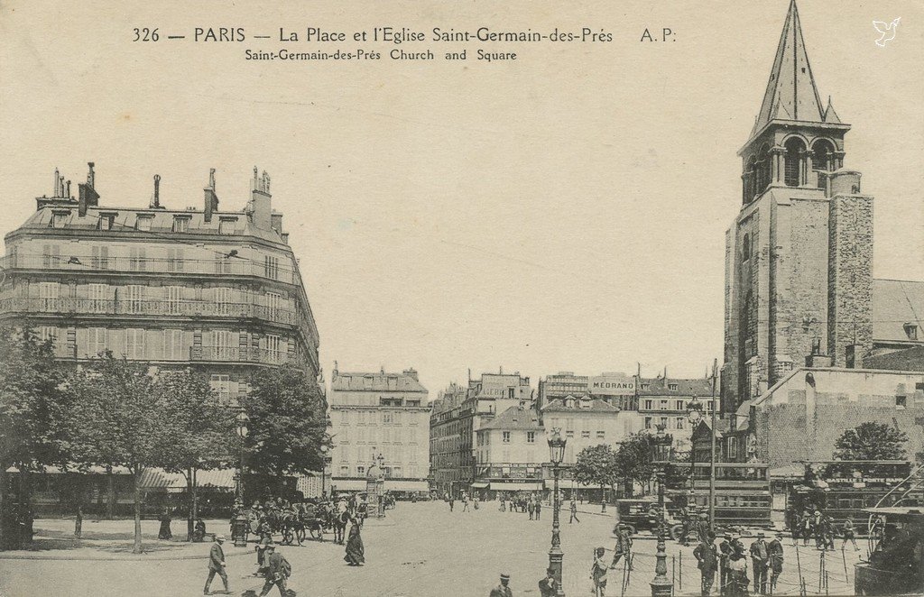 Z - 326 - PARIS - La Place et l'Eglise Saint-Germain-des-Prés.jpg