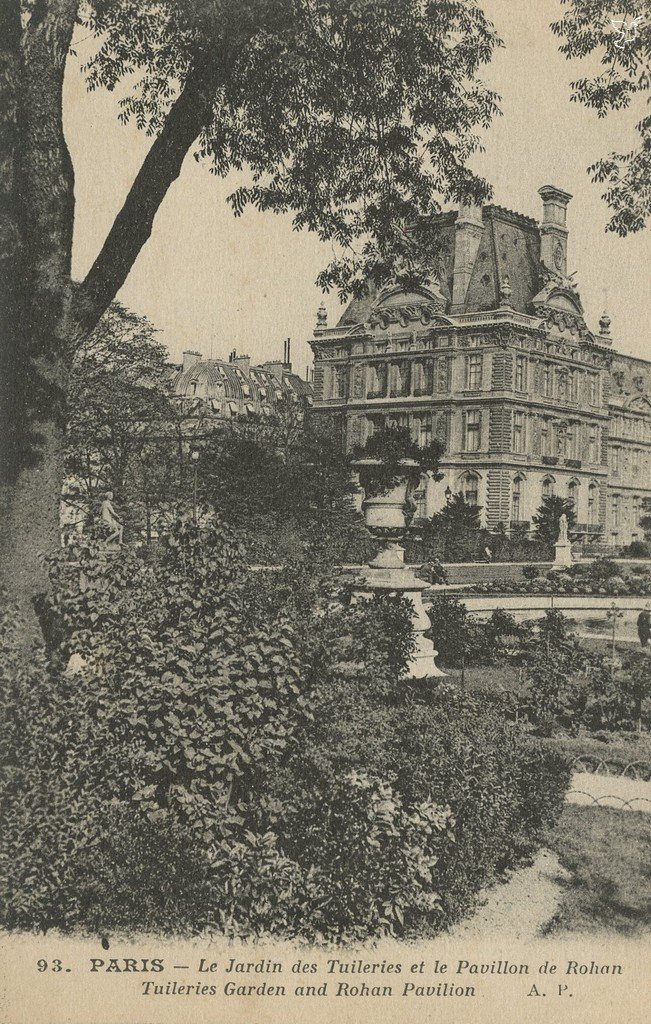 Z - 93 - PARIS - Le Jardin des Tuileries et le Pavollon de Rohan.jpg