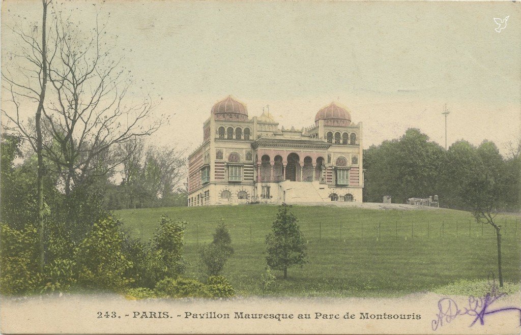ZZ243. - PARIS. - Pavillon Mauresque au Parc de Montsouris (color).jpg