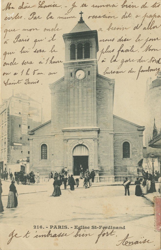 ZZ216. - PARIS. - Eglise St-Ferdinand.jpg