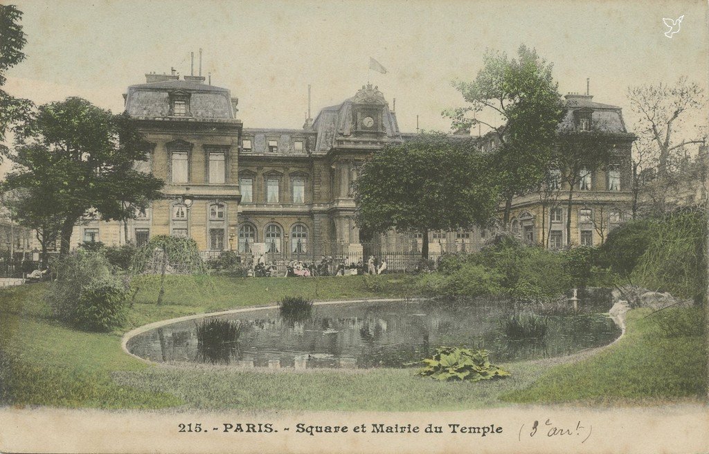 ZZ215. - PARIS. - Square et Mairie du Temple.jpg