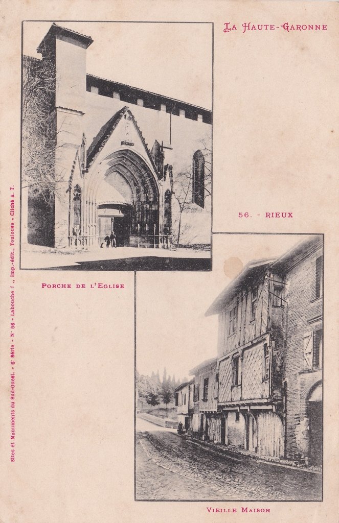 Rieux-Volvestre - Porche de l'Eglise - Vieille maison.jpg