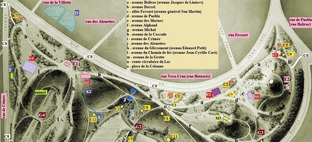 01 Paris - Plan du Parc des Buttes Chaumont (Alphand 1867) A.jpg