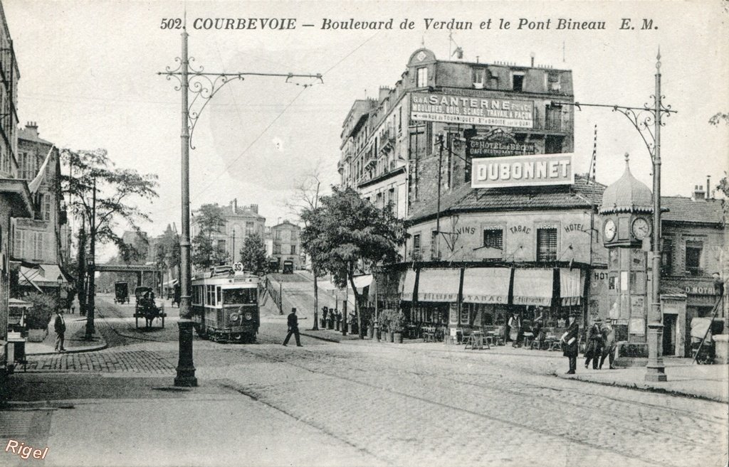 92-Courbevoie - Boulevard de Verdun et le Pont Bineau - 502 EM.jpg