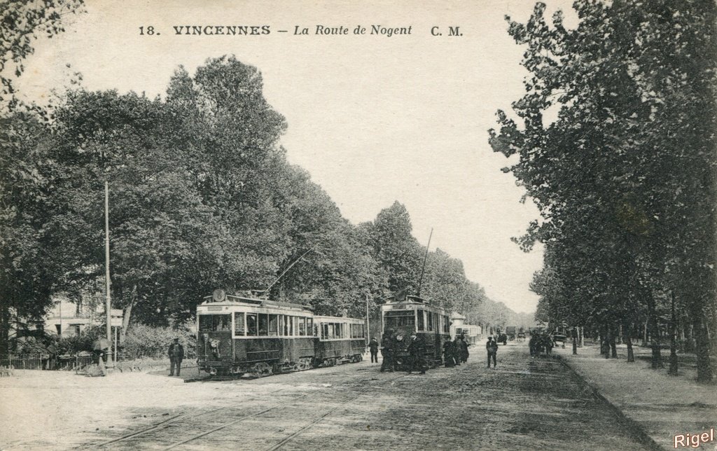 94-Vincennes - La Route de Nogent - 18 CM.jpg