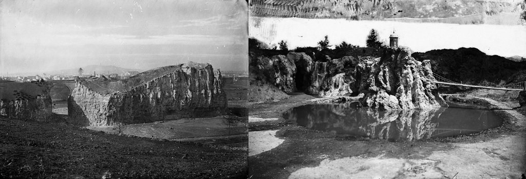 08 Paris - Buttes-Chaumont - En cours de formation (cliché Charles Marville 1865).jpg