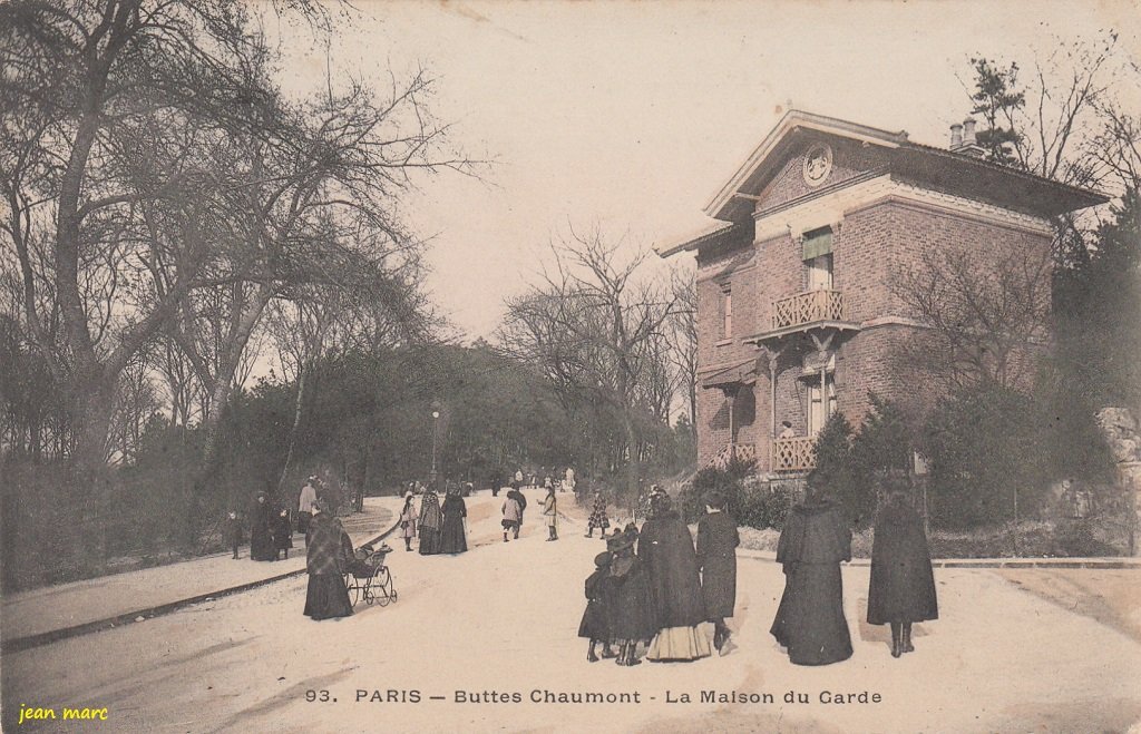 Paris - Buttes Chaumont - La Maison du Garde (1903) (précurseur) (légende différente pas d'éditeur CLC).jpg