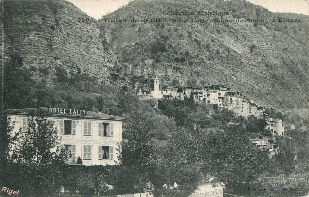 06-Touet-de-Beuil - Hôtel Latty - Ligne du Sud de la France - Collection Artistique - 7205 Edition Giletta.jpg