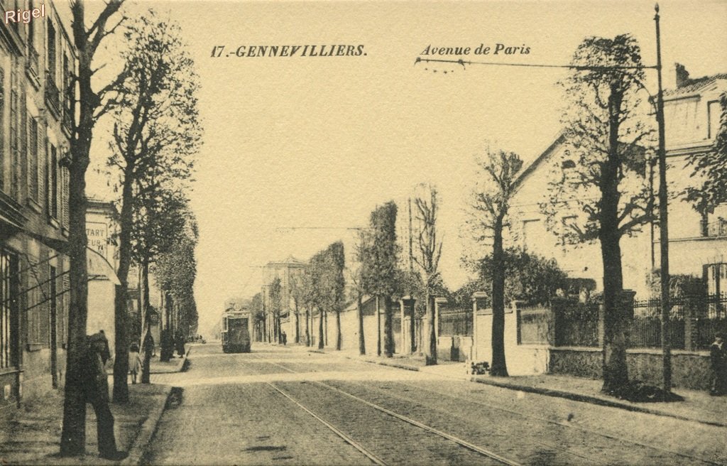 92-Gennevilliers - Avenue de Paris - Tramway - 17 Albert Carlier Imp Edit.jpg