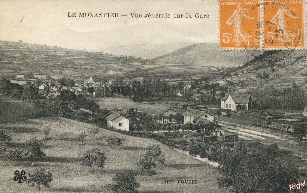 48-Le-Monastier - Vue Générale sur la Gare - Edit Pouget.jpg