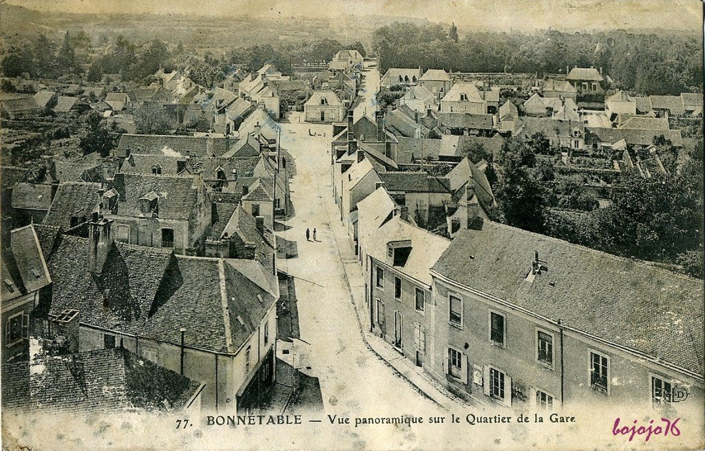 72-Bonnétable-Vue Panoramique sur le Quartier de la Gare (recto).jpg