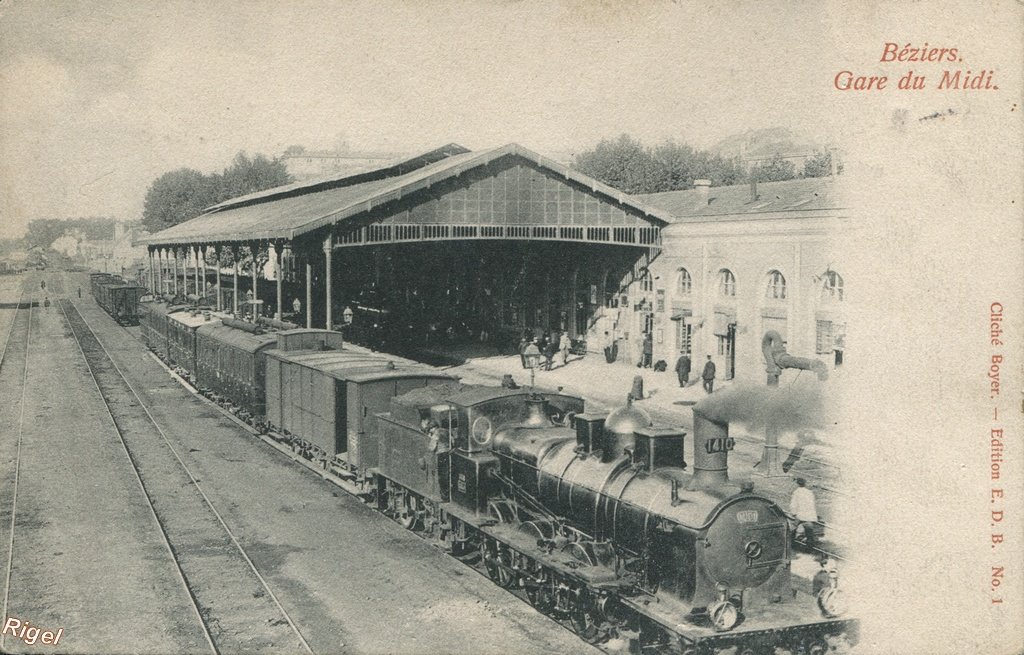 34-Béziers - Gare du Midi - 1 - Cliché Boyer - Edition EDB.jpg