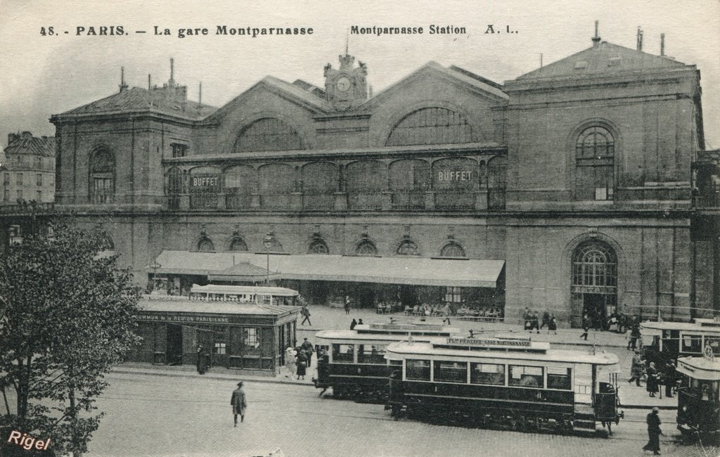 75-Paris- La Gare Montparnasse - Montparnasse Station - 48 AL A Leconte.jpg