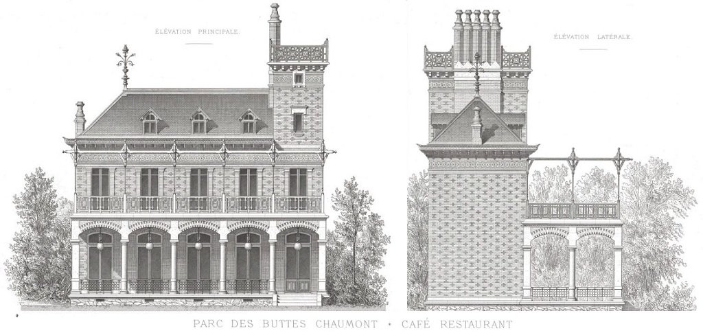 Paris - Buttes-Chaumont - Plan Restaurant Pavillon du Lac architecte Davioud.jpg