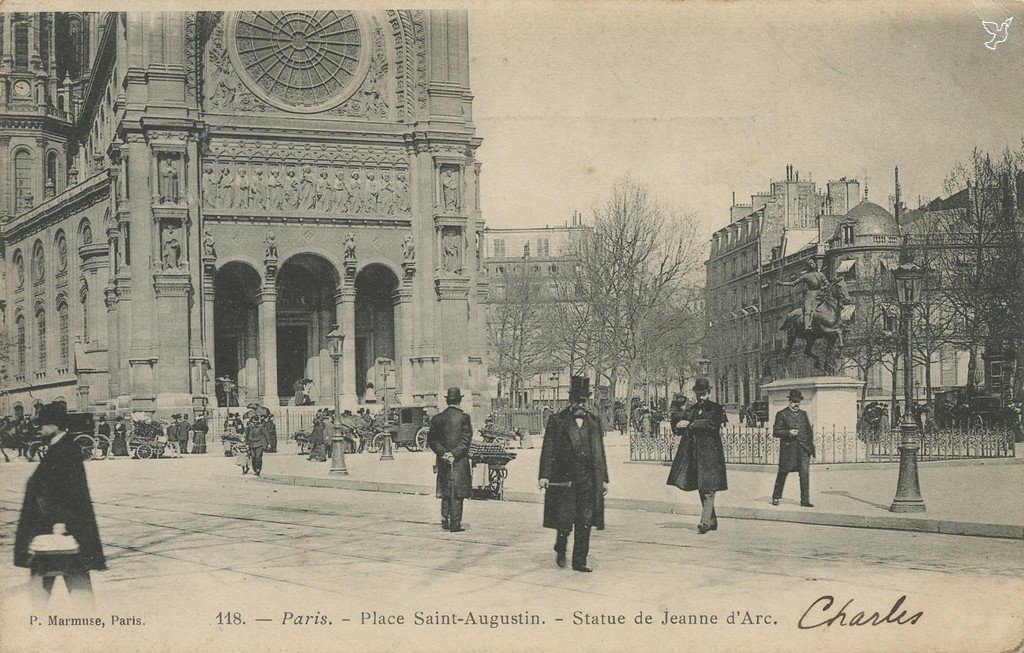 Z - 118 - PARIS - Place St-Augustin - Statue de Jeanne d'Arc.jpg