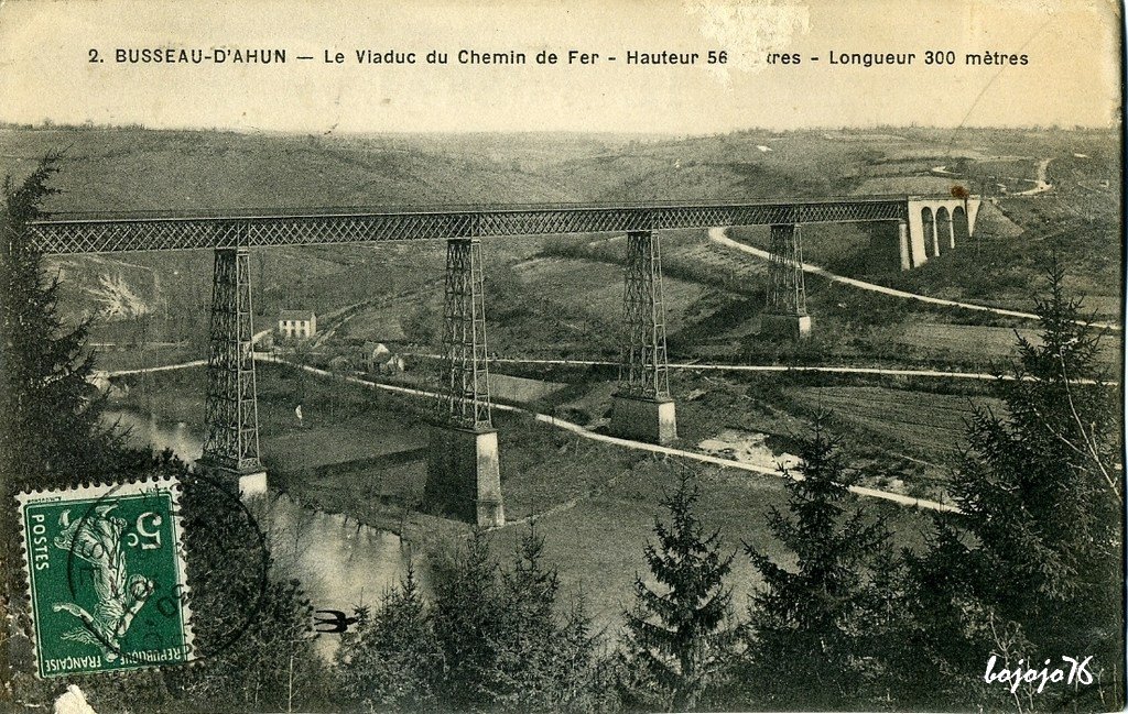 23-Busseau D'Ahun-Le Viaduc du Chemin de Fer.jpg