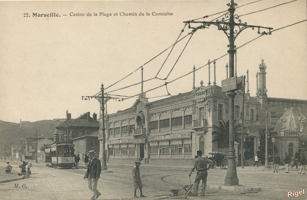 13-Marseille - Casino de la Plage et Chemin de la Corniche - 22 MO M Ollivier édit Marseille cliché Nadar.jpg