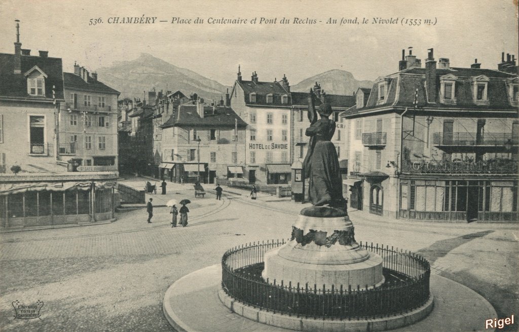 73-Chambéry - Place du Centenaire - 536 E Reynaud Editeur Chambéry.jpg