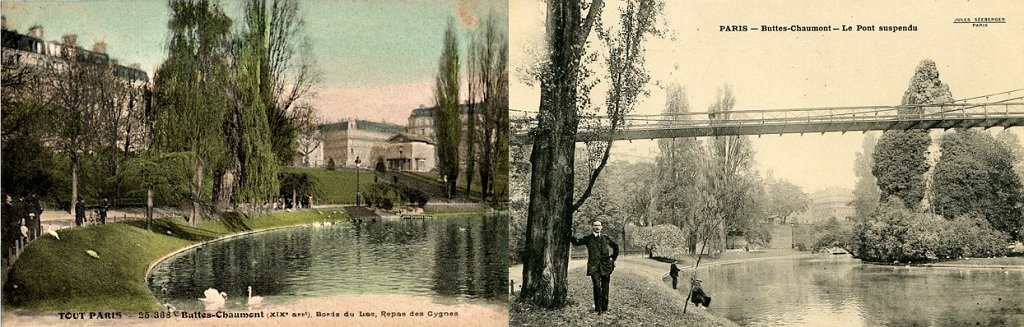 Buttes-Chaumont - Le Repas des Cygnes - Pêcheurs au bord du lac.jpg