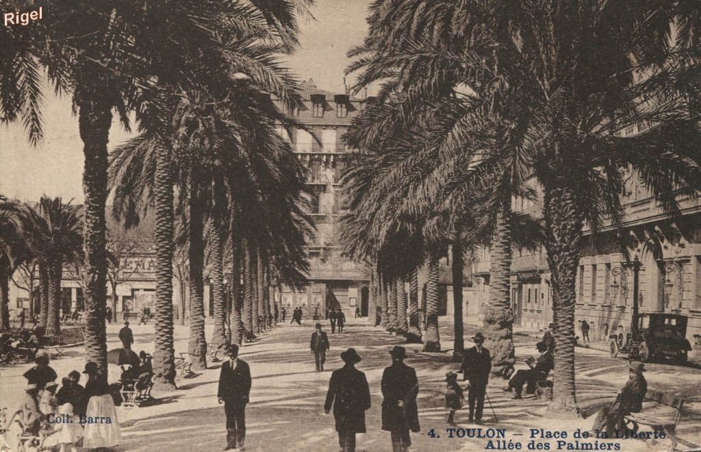 83-Toulon - Place de la Liberté Allée des Palmiers - 4 Coll Barra.jpg