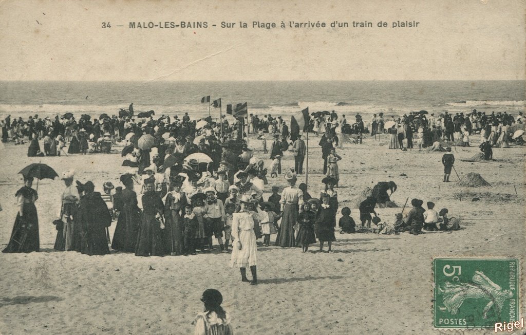 59-Malo-les-Bains - Plage Arrivée train de Plaisir - 34 NG.jpg