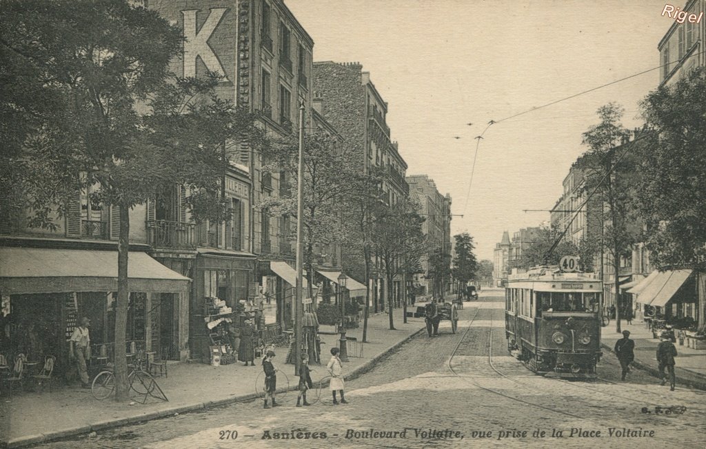 92-Asnières - Boulevard Voltaire - Tramway ligne 40 - 270 BF.jpg