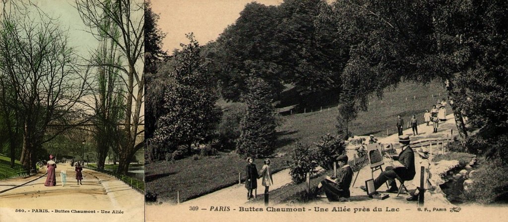 Paris - Buttes-Chaumont - Une Allée - Une Allée près du Lac.jpg