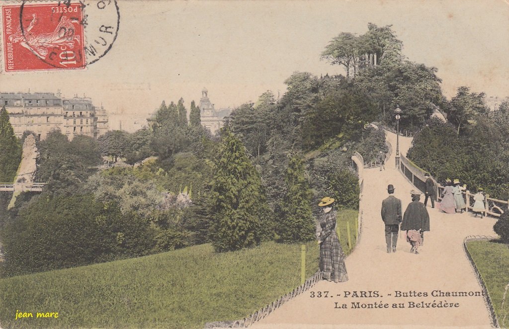 00 Buttes Chaumont - La Montée au Belvédère (1909).jpg
