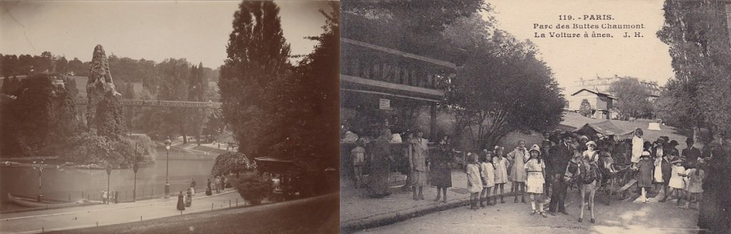 Buttes Chaumont - Le Chalet-bébé au bord du lac - Le Buffet-bébé et la voiture à âne.jpg