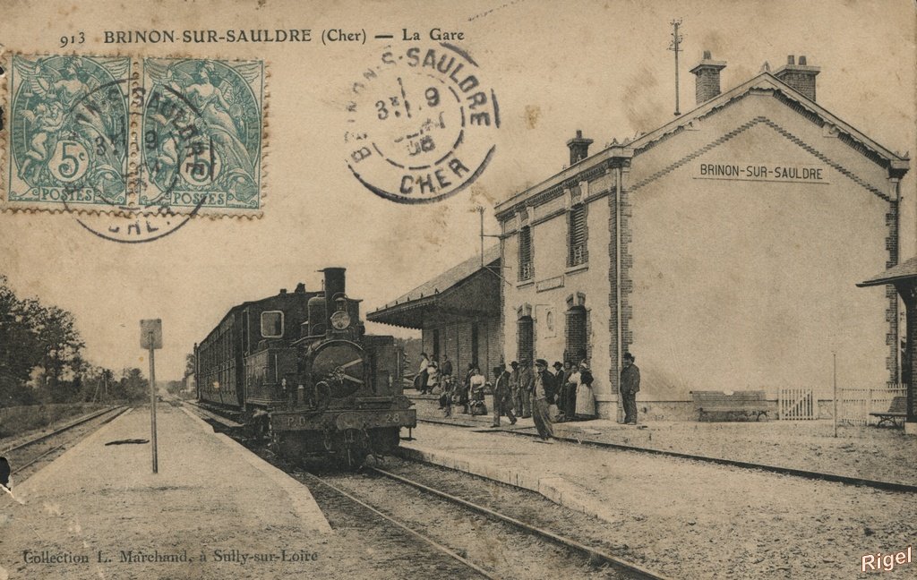 18-Brinon-sur-Sauldre - La gare - 913 Collection L Marchand.jpg