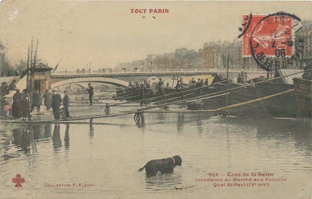 Z - 805 - Crue de la Seine - inondation au Marché aux Pommes.jpg