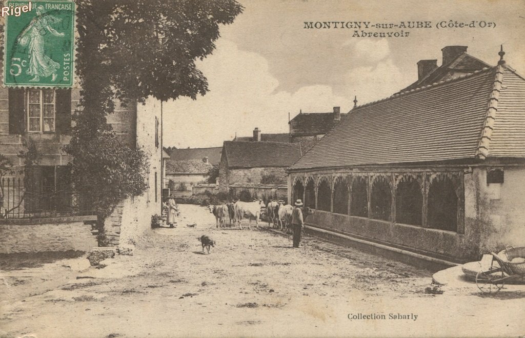 21-Montigny-sur-Aube - l'Abreuvoir - Collection Sabarly - I P M Paris.jpg