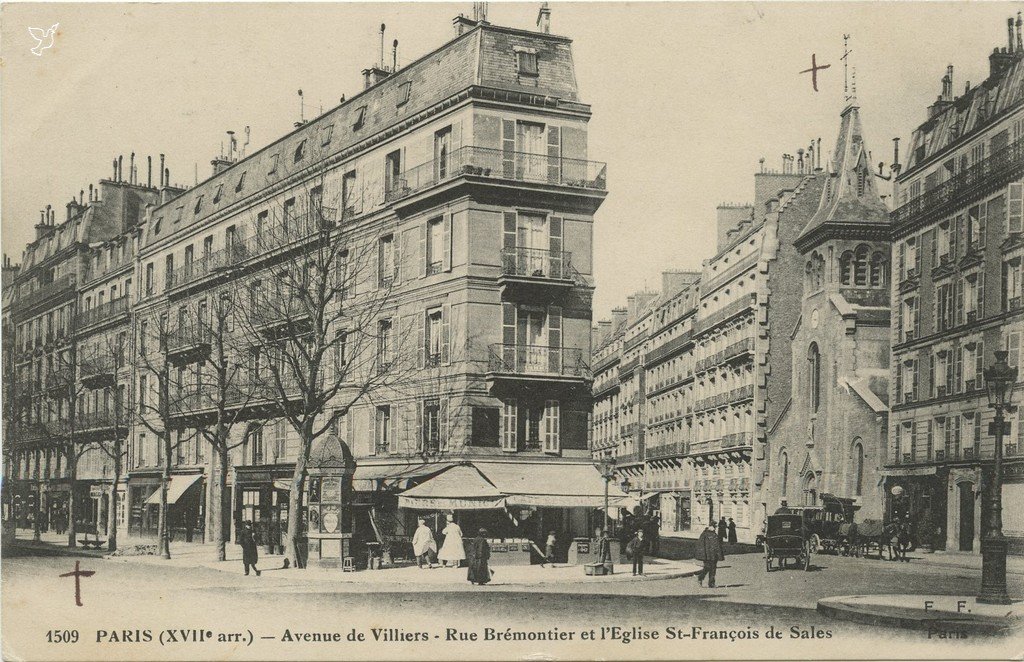 Z - 1509 - Avenue de Villiers - Rue Brémontiers et l'eglise St-François de Sales.jpg