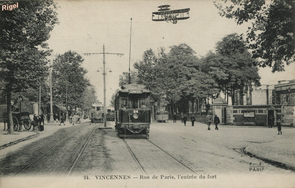 94-Vincennes - Rue de Paris l'Entrée du Fort - 24 F F Paris - F Fleury photo-Imp édit.jpg