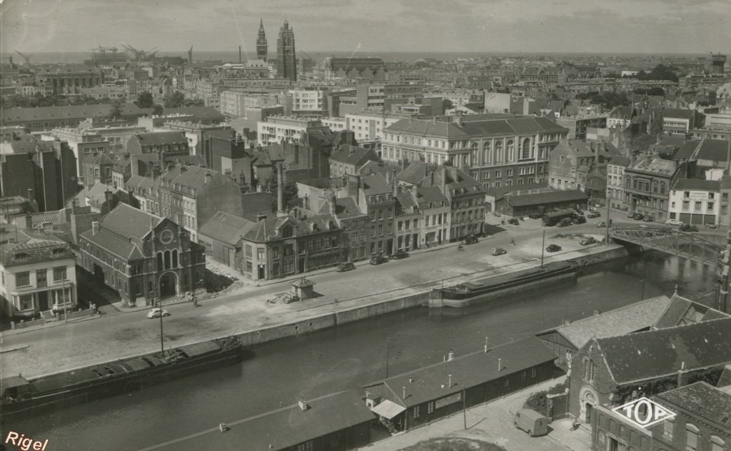 59-Dunkerque Nord Vue Panoramique Quai aux Bois et Place du Palais de Justice - 357 Edition J TOP.jpg