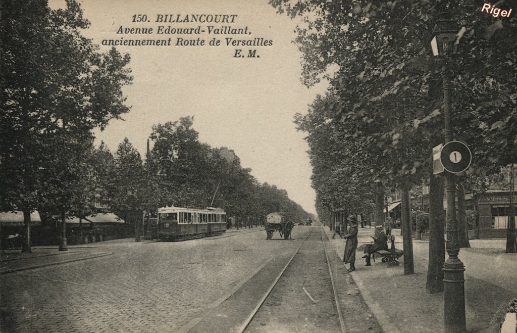 92-Billancourt - Av Edouard-Vaillant anciennement route de Versailles - Tramway - 150 EM.jpg